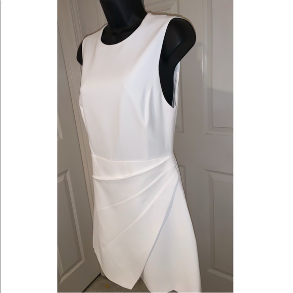 Alice & Olivia Asymmetrical White Wrap Dress—NWT - Picture 8 of 16